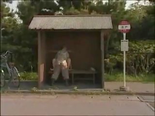 Bus Stop Sex - Japanese lovers at bus stop